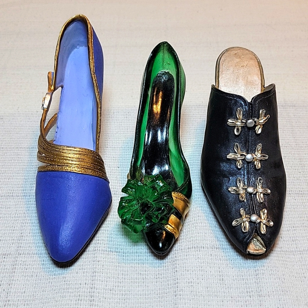 3 Larger Collectible Mini Shoes